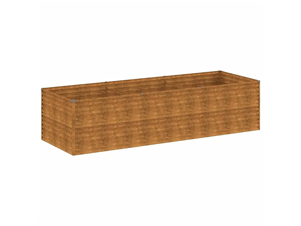 Jardinière Lit surélevé de jardin 290x100x69 cm acier corten WVGQ6517