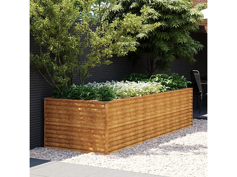 Jardinera de acero corten 290x100x69 cm ES69911