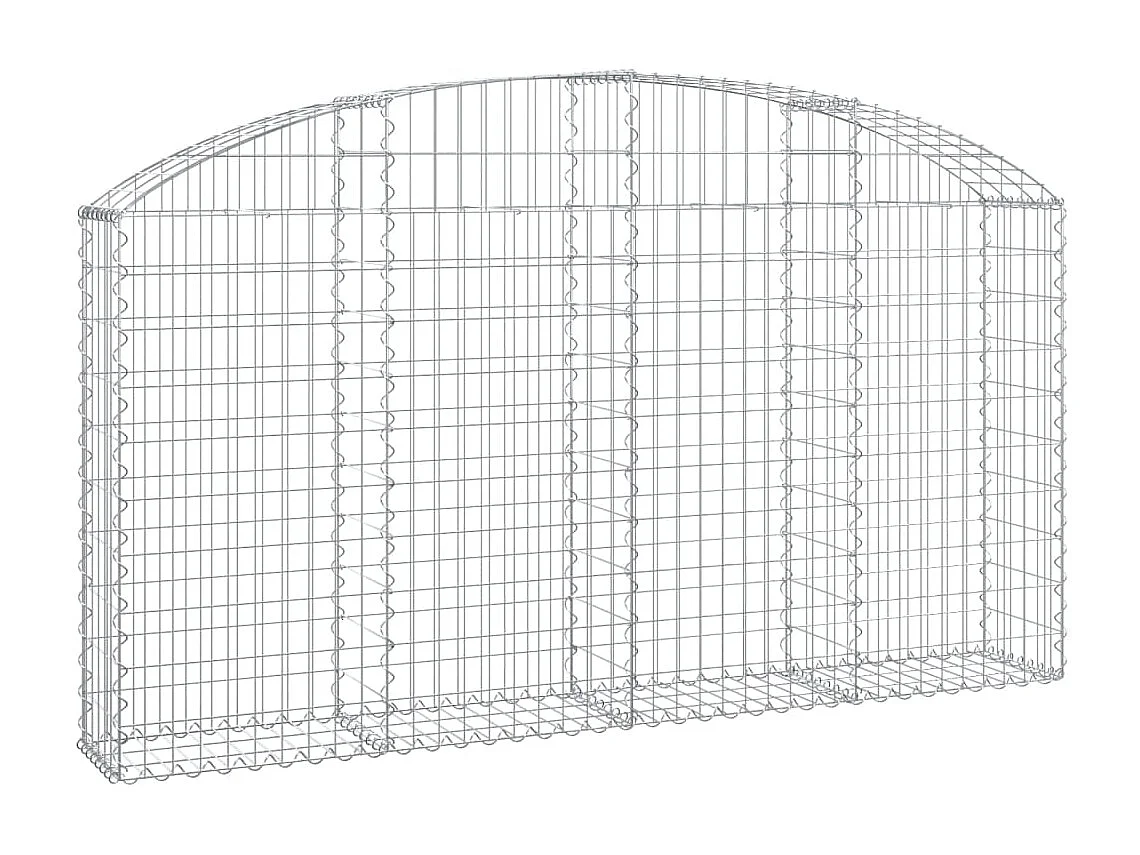 Cesta gaviones forma arco hierro galvanizado 200x30x100/120 cm ES99807