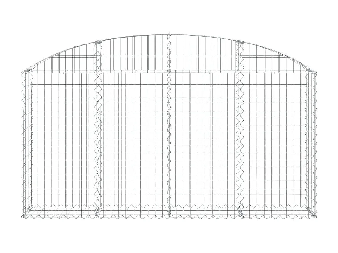 Panier de gabions arqué 200x30x100/120 cm Fer galvanisé WVGQ1357