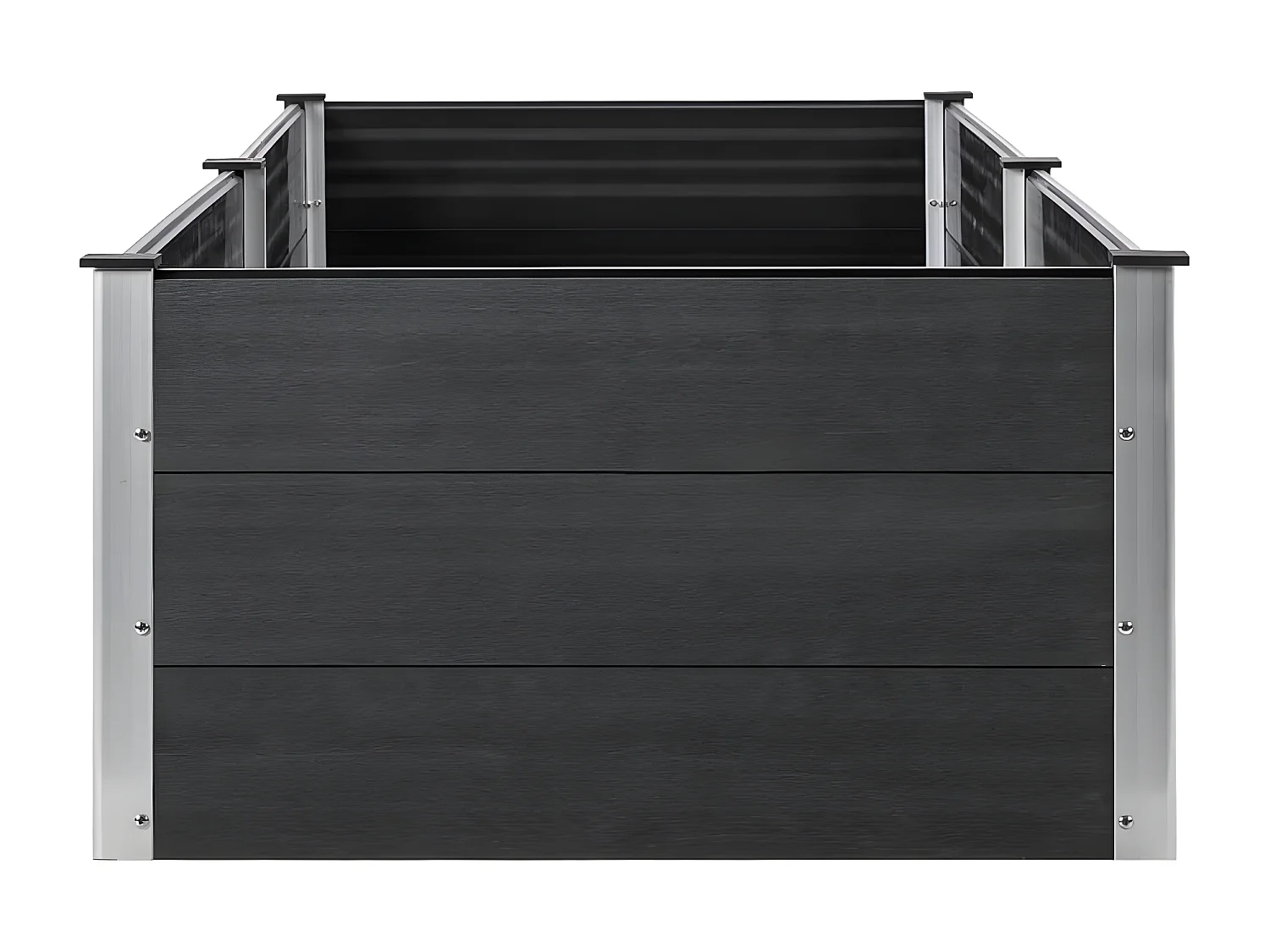 Jardinera de WPC gris 200x100x54 cm ES80973