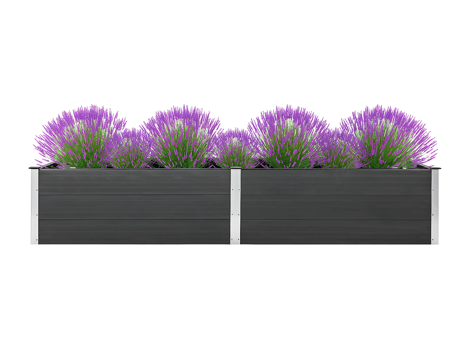 Jardinera de WPC gris 200x100x54 cm ES80973