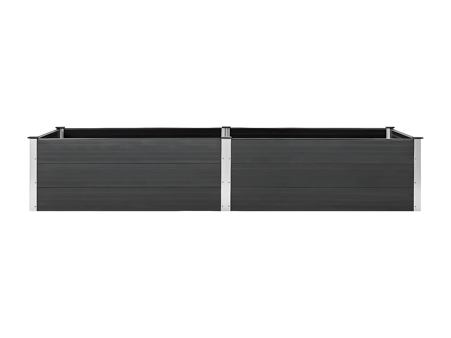 Jardinera de WPC gris 200x100x54 cm ES80973