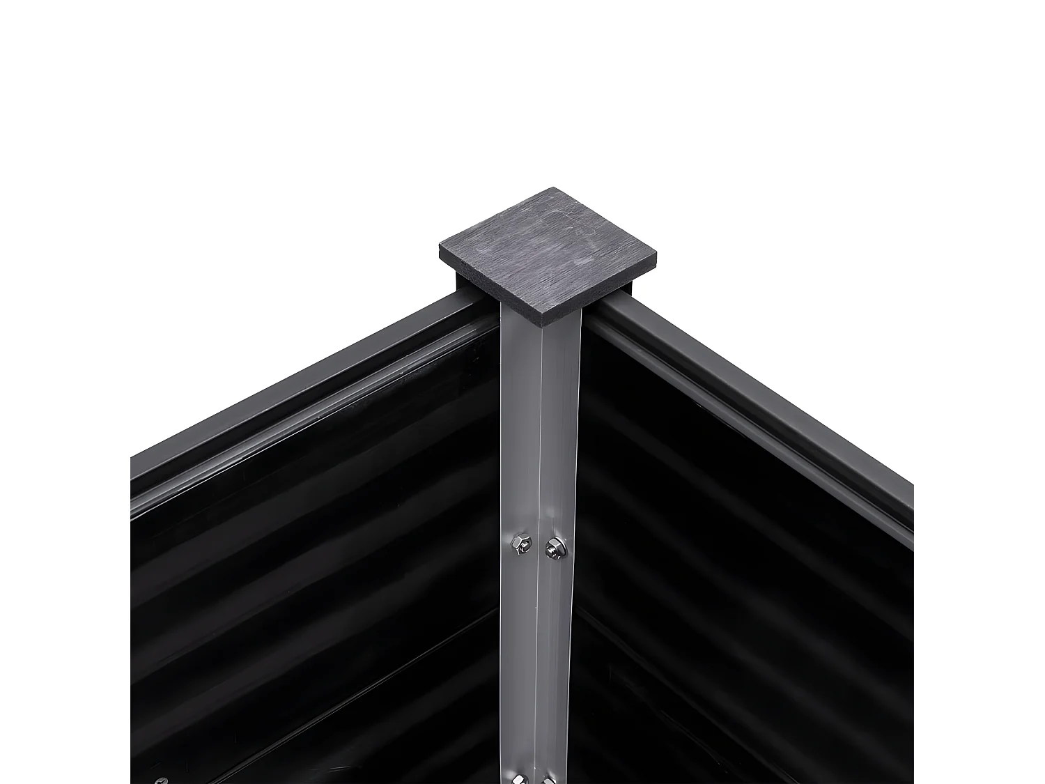 Jardinera de WPC gris 200x100x54 cm ES80973