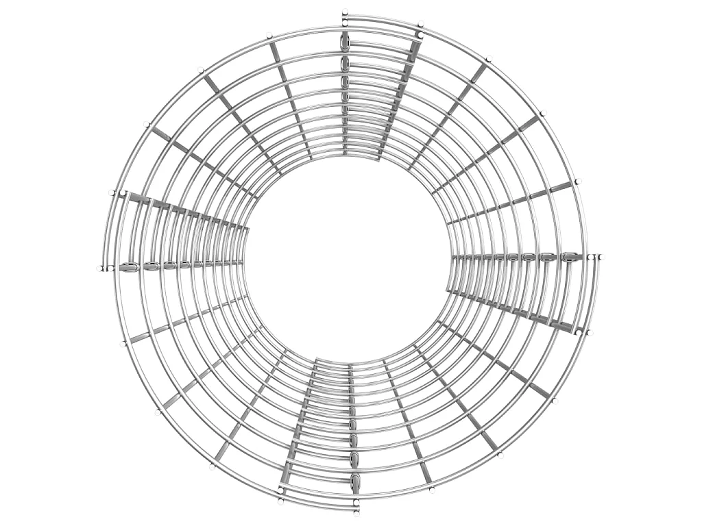 Arriate gaviones circular 3 uds acero galvanizado Ø30x100 cm ES98074