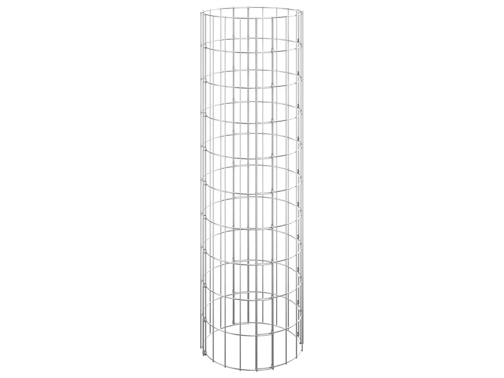 Arriate gaviones circular 3 uds acero galvanizado Ø30x100 cm ES98074