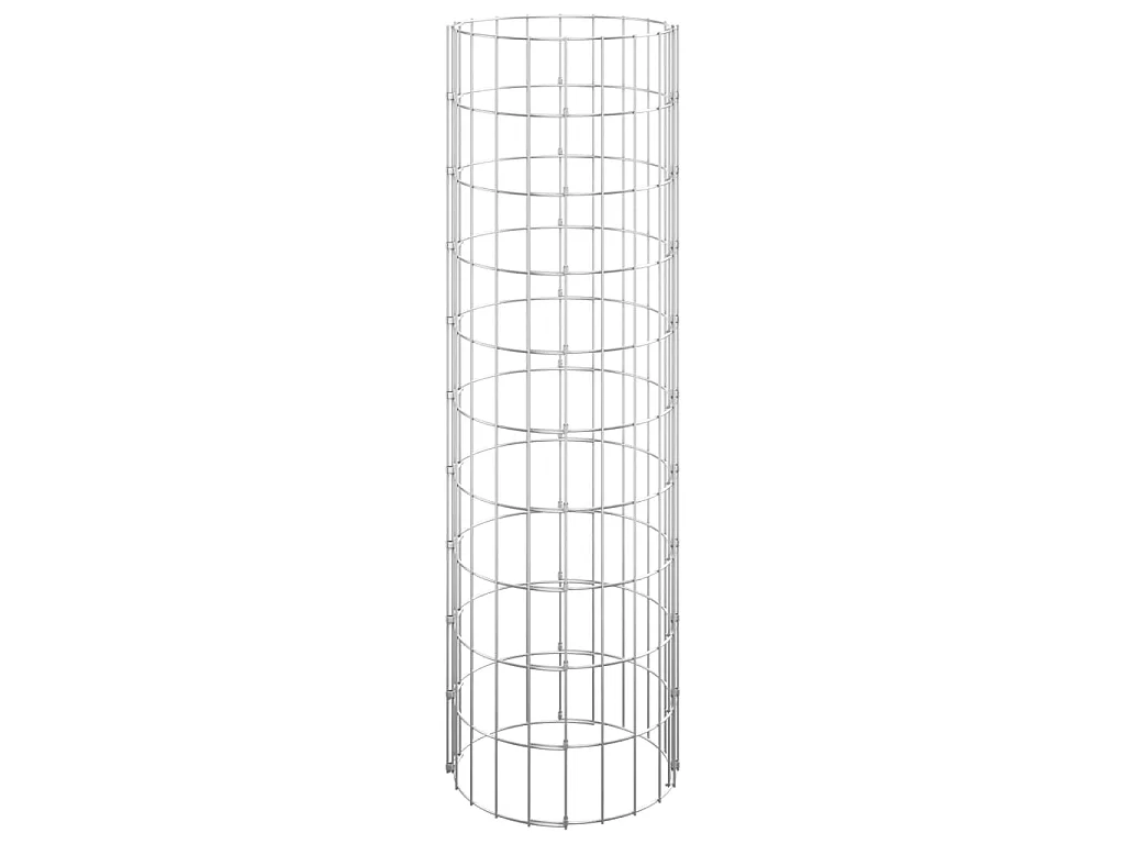 Arriate gaviones circular 3 uds acero galvanizado Ø30x100 cm ES98074