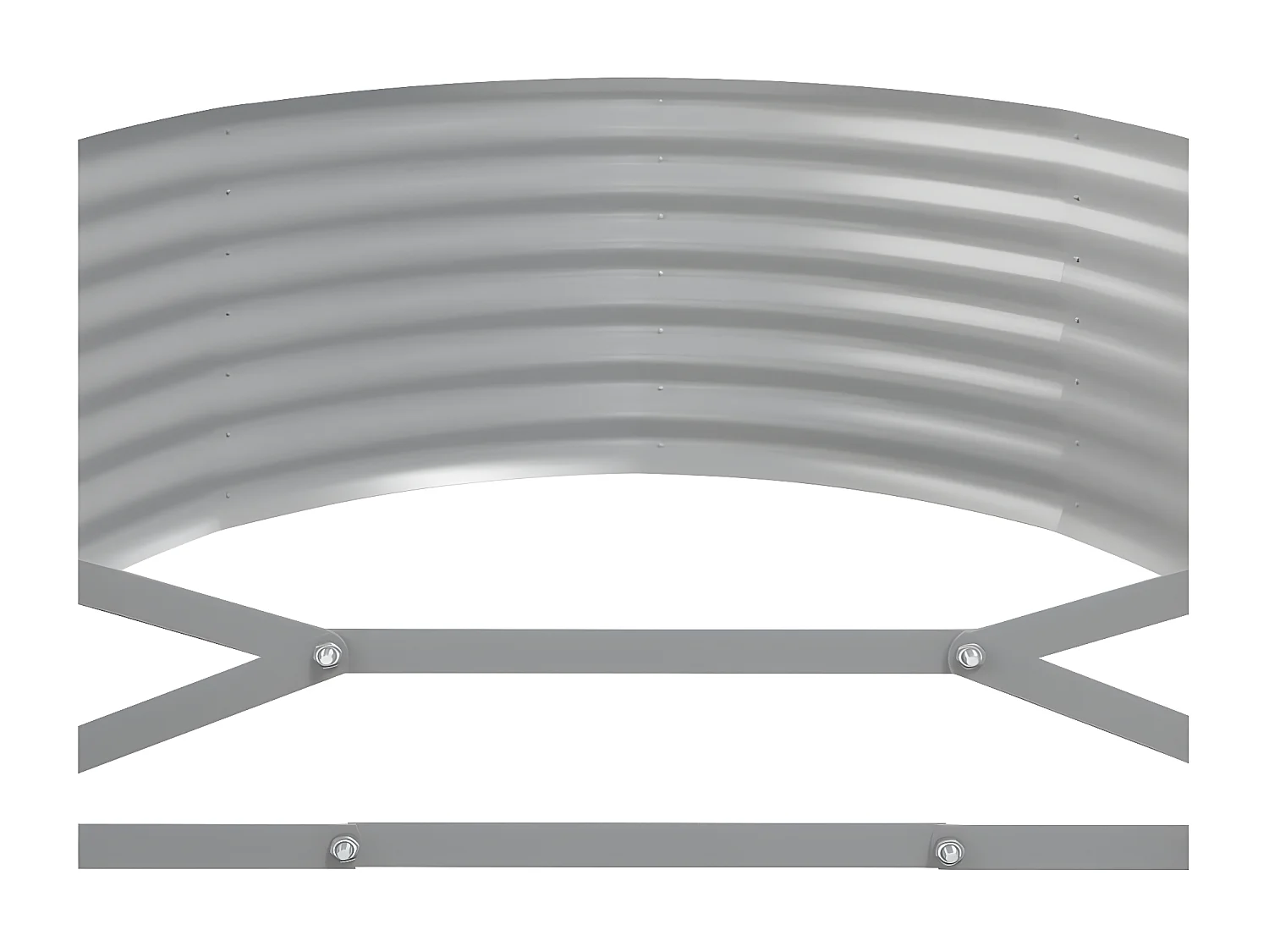 Jardinière Lit surélevé de jardin Acier enduit de poudre Argenté WVGQ8144