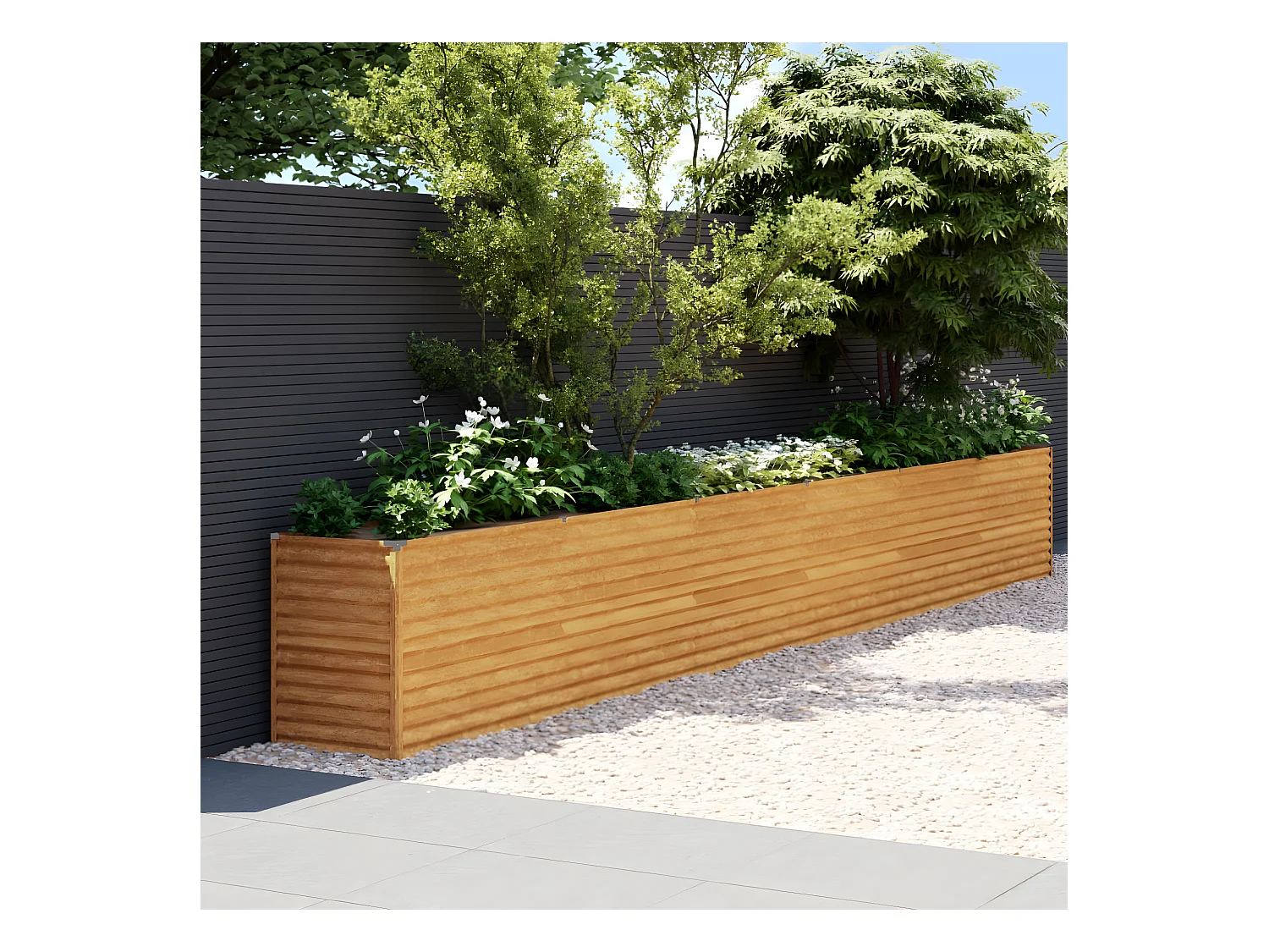 Jardinera acero corten 578x50x69 cm ES47422