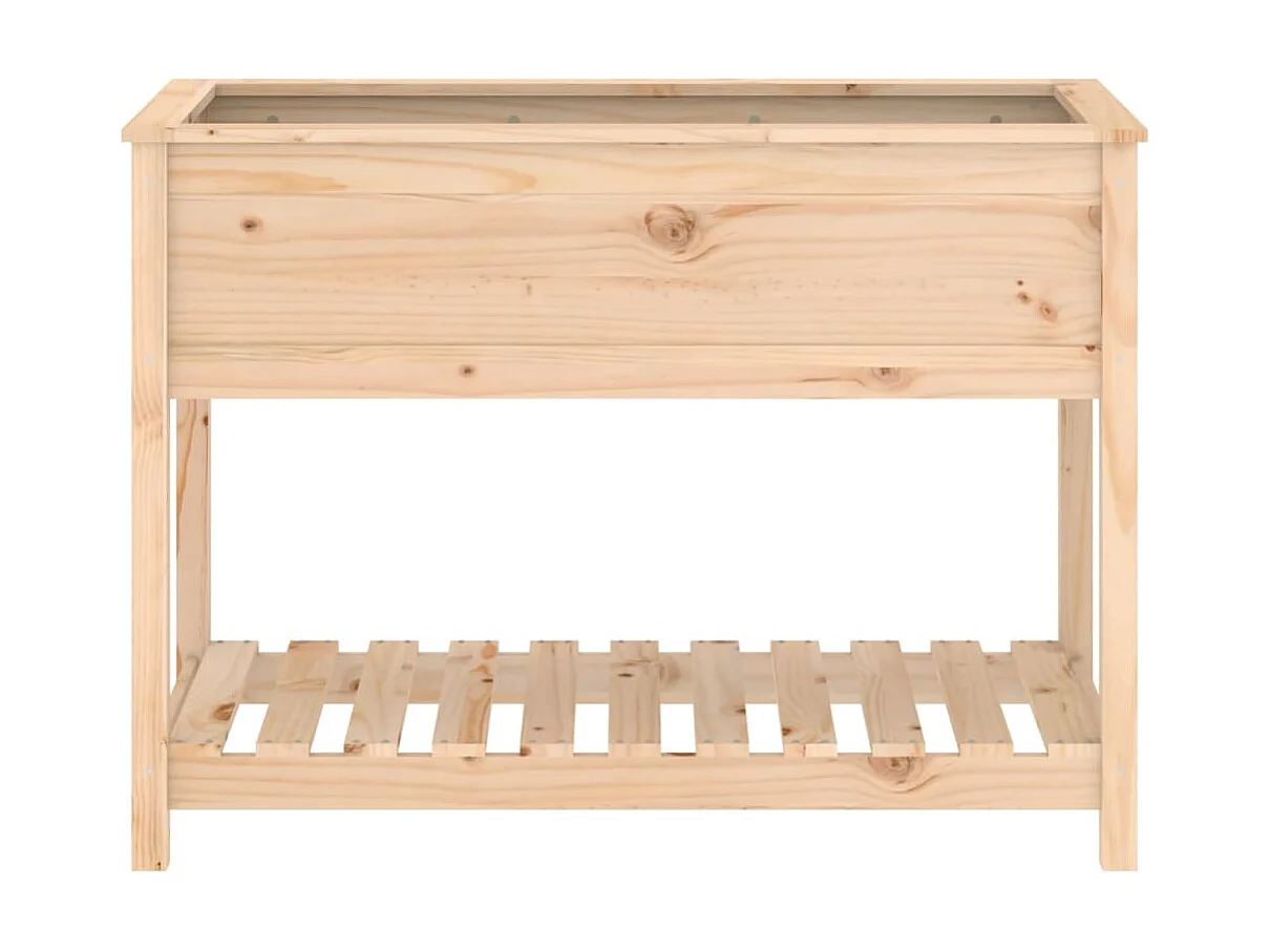 Jardinière avec étagère 111,5x54x81 cm Bois massif de pin BE3758