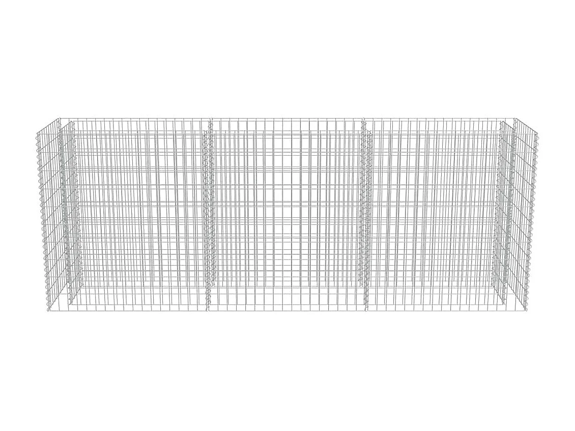 Arriate de gaviones de acero 270x50x100 cm ES43688