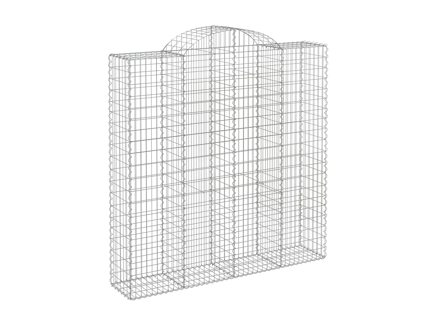 Paniers à gabions arqués 2 pcs 200x50x200/220 cm Fer galvanisé WVGQ2528