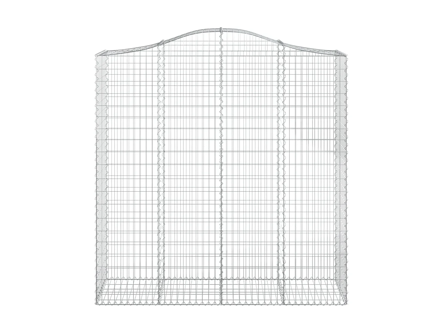 Panier de gabions arqué 200x50x200/220 cm Fer galvanisé WVGQ9802