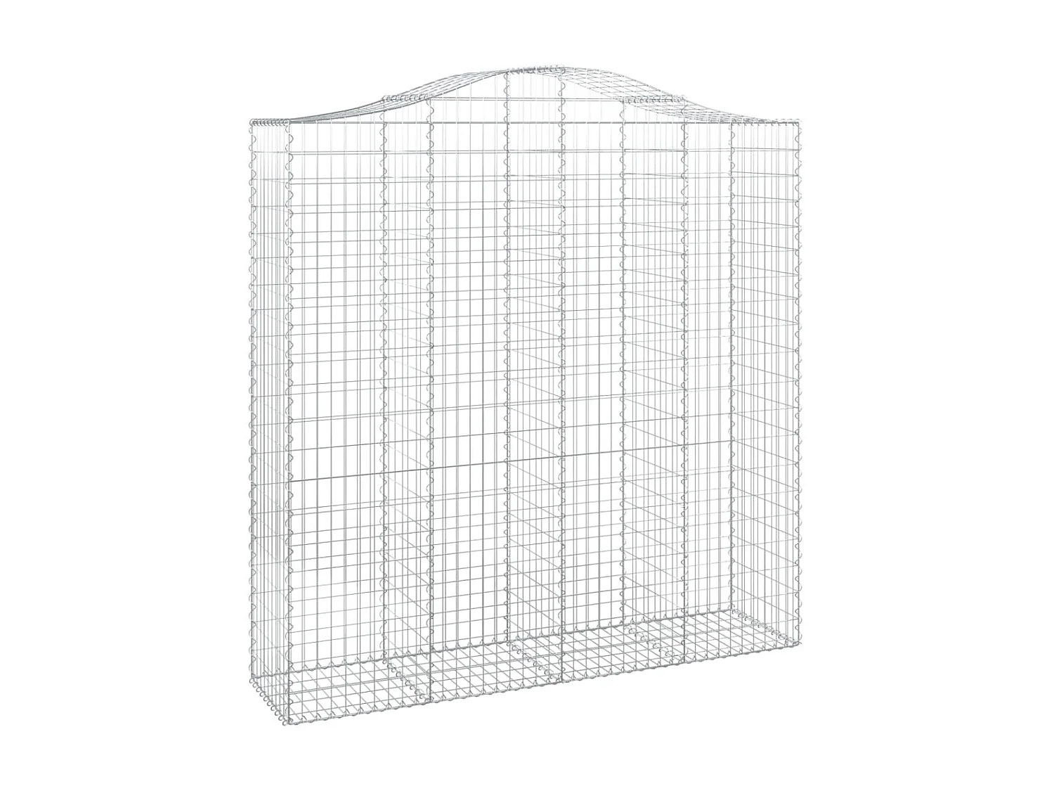 Panier de gabions arqué 200x50x200/220 cm Fer galvanisé WVGQ9802
