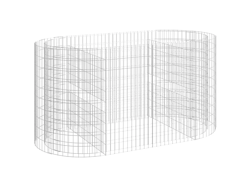 Lit surélevé à gabion Fer galvanisé 200x100x100 cm WVGQ8141