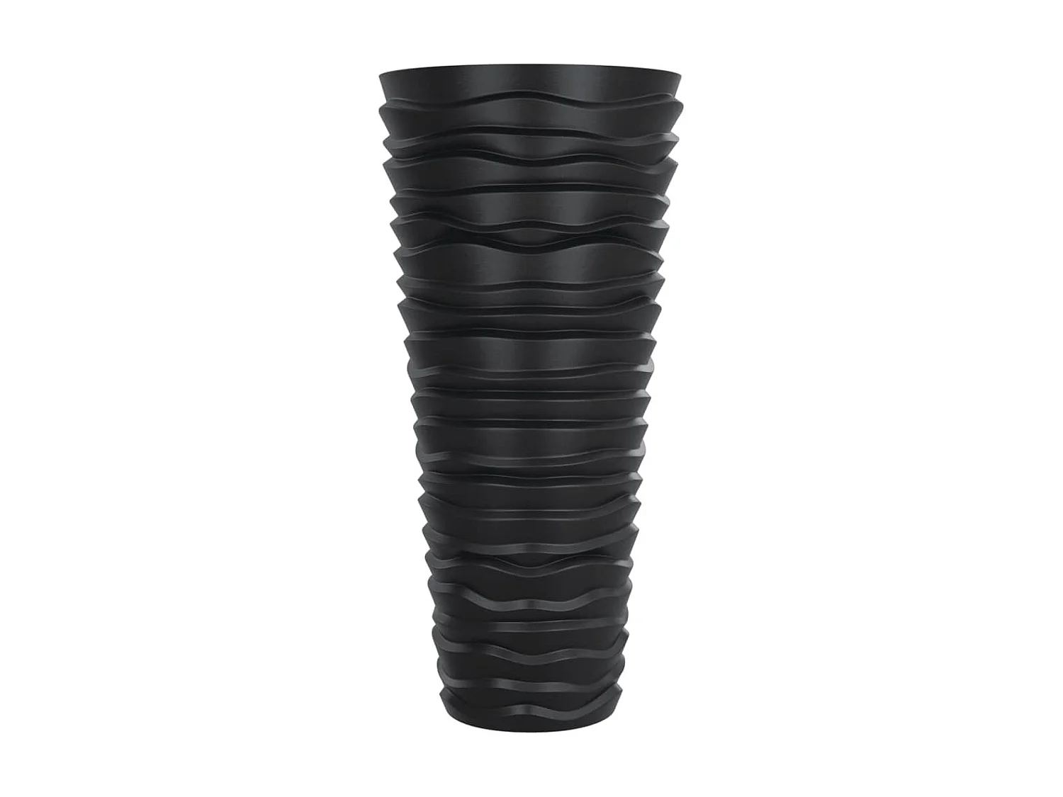 Jardinière et intérieur amovible anthracite aspect rainuré BE9740