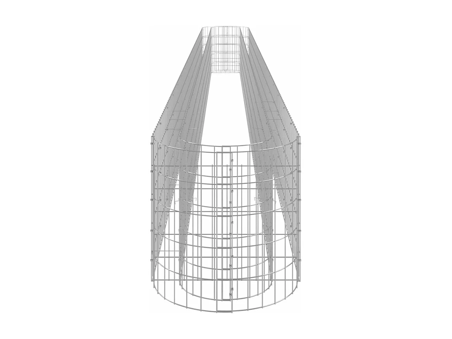 Canteiro elevado/cesto gabião 610x50x50 cm ferro galvanizado PT184870