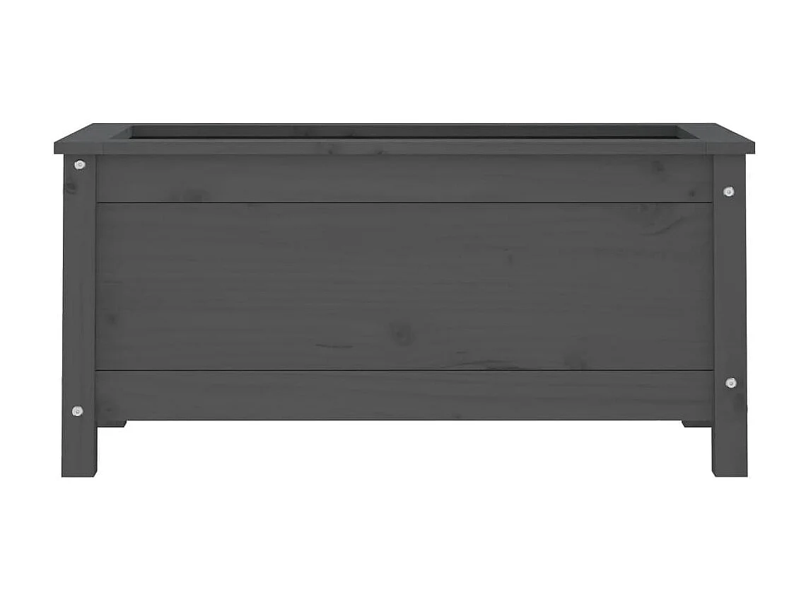 Jardinière gris 82,5x40x39 cm bois massif de pin BE2421