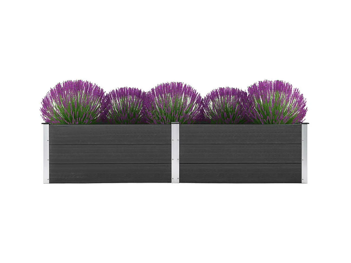 Jardinera de WPC gris 250x100x54 cm ES92766
