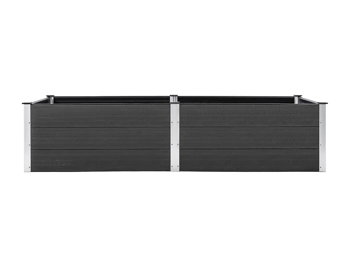 Jardinera de WPC gris 250x100x54 cm ES92766