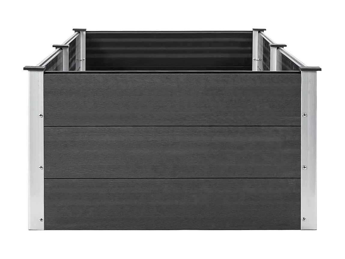Jardinera de WPC gris 250x100x54 cm ES92766