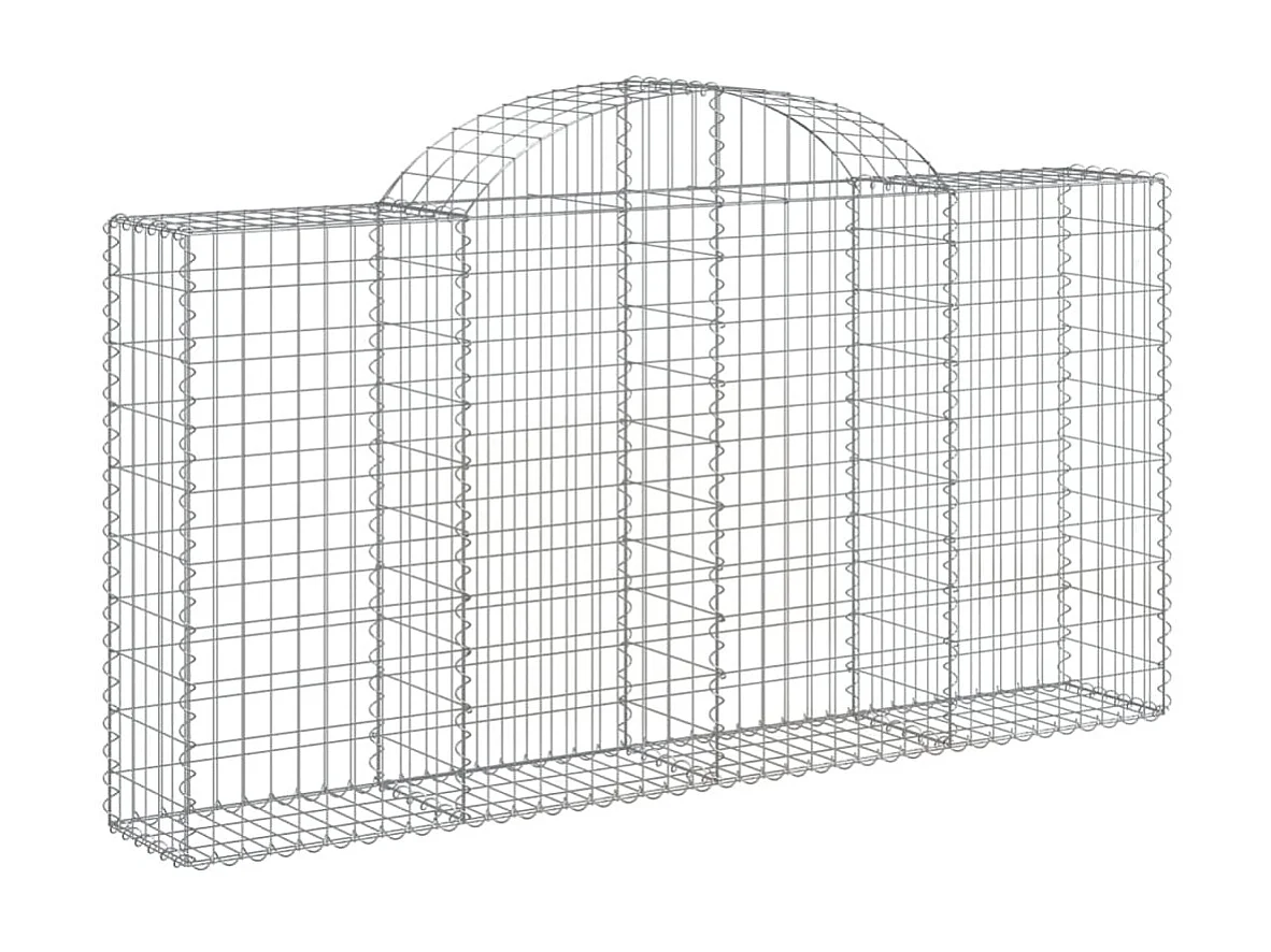 Panier de gabions arqué 200x30x100/120 cm Fer galvanisé WVGQ6280