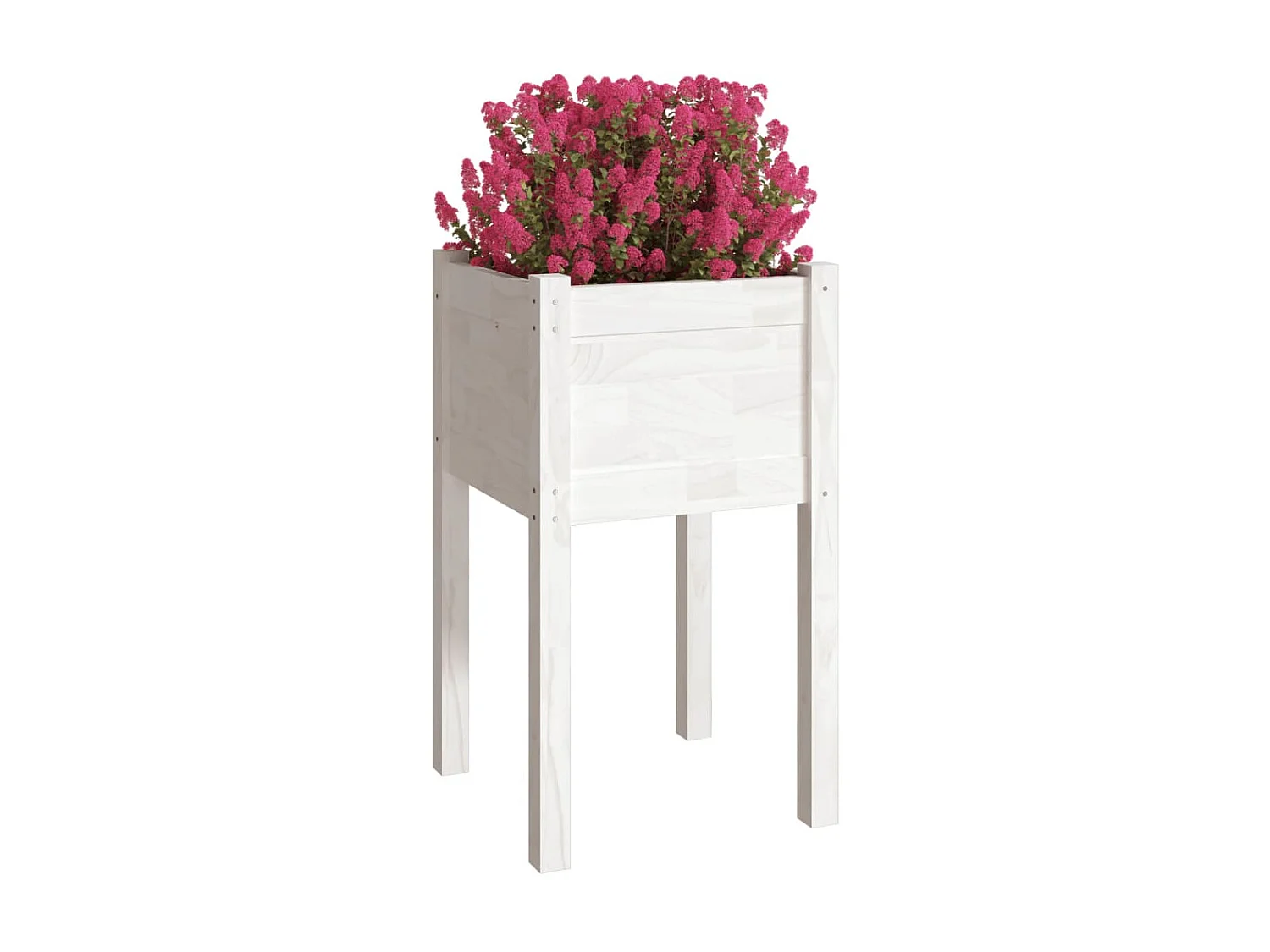 Vasos/floreiras de jardim 2 pcs 40x40x70 cm pinho maciço branco PT427164