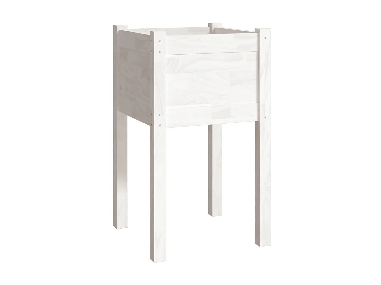 Jardinières d'extérieur 2 pcs Blanc 40x40x70 cm Bois de pin BE4167