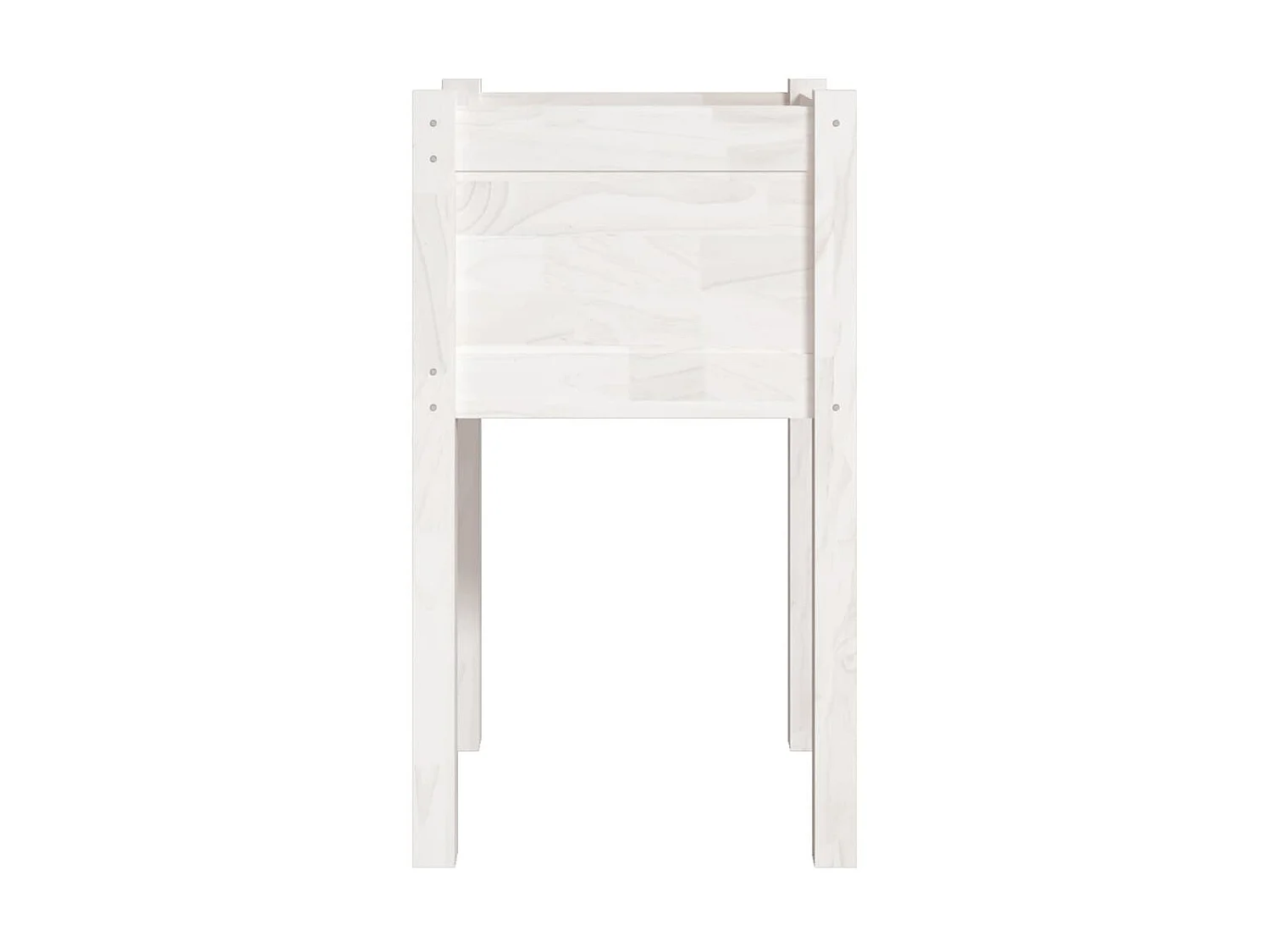 Jardinières d'extérieur 2 pcs Blanc 40x40x70 cm Bois de pin BE4167
