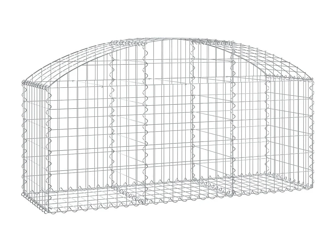 Panier de gabions arqué 150x50x60/80 cm Fer galvanisé WVGQ4212