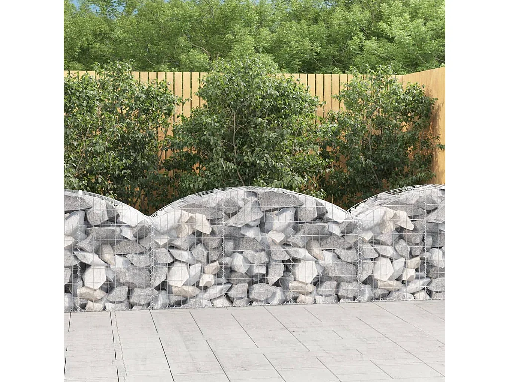 Panier de gabions arqué 150x50x60/80 cm Fer galvanisé WVGQ4212