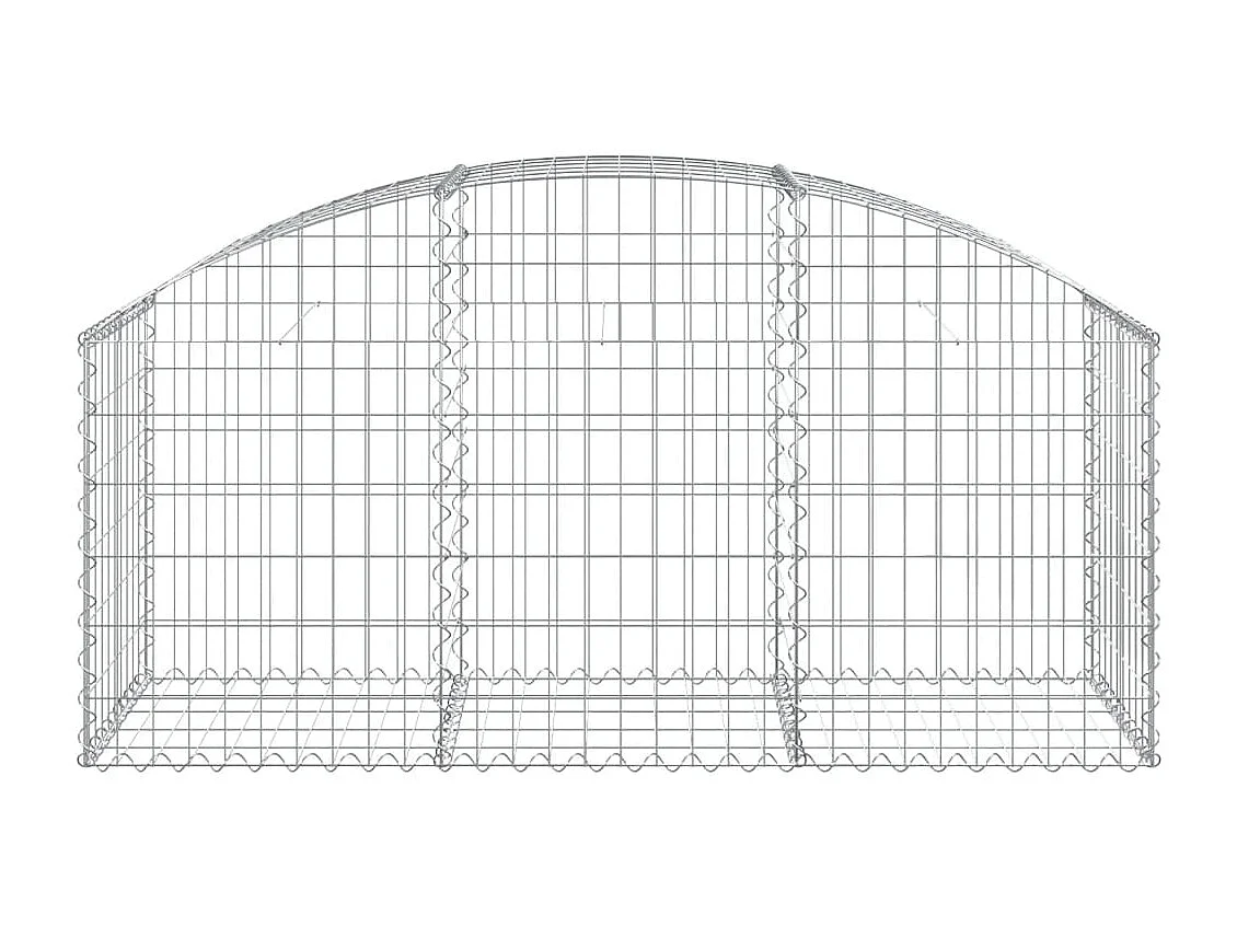 Panier de gabions arqué 150x50x60/80 cm Fer galvanisé WVGQ4212