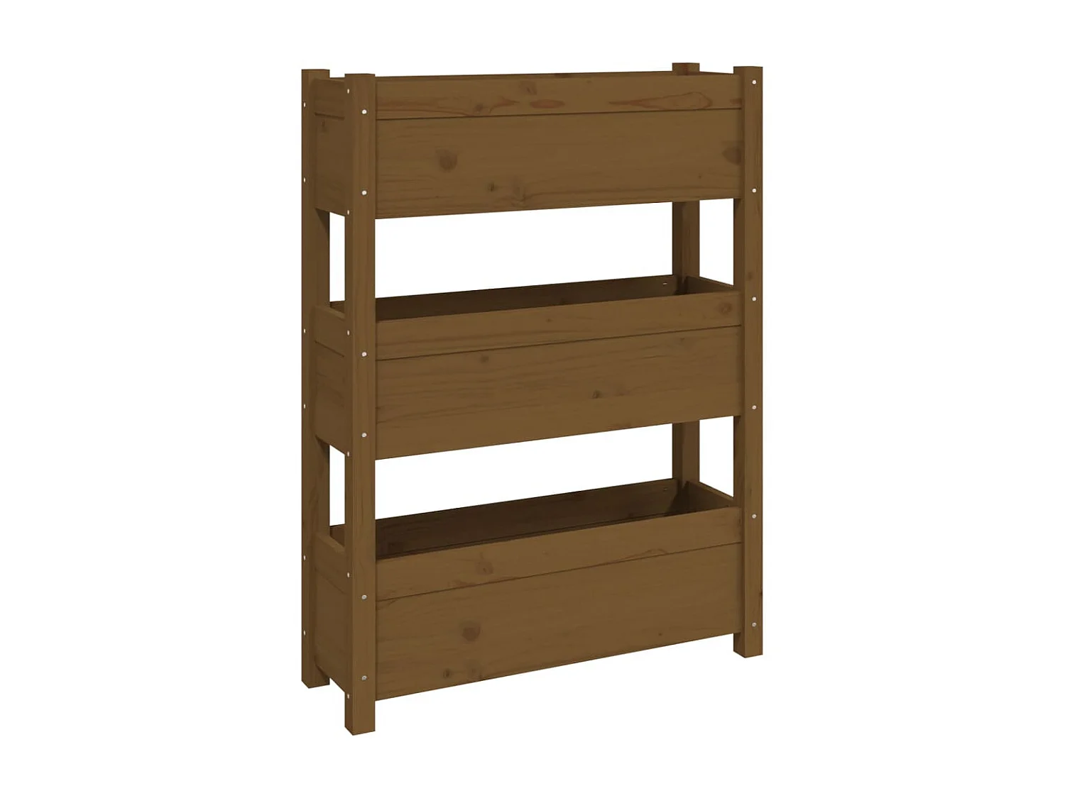 Jardinière Marron miel 77x25x104,5 cm Bois massif de pin BE8009