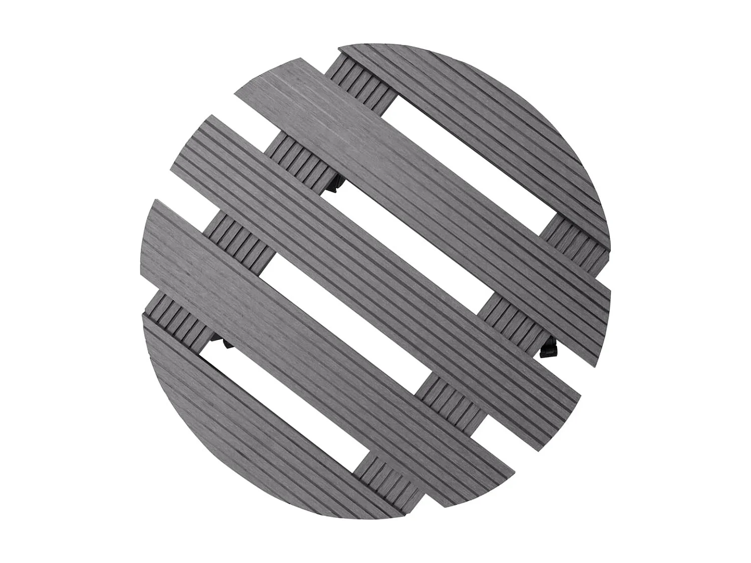 Chariots à plantes 2 pcs Gris Ø30x7,5 cm WPC BE3145