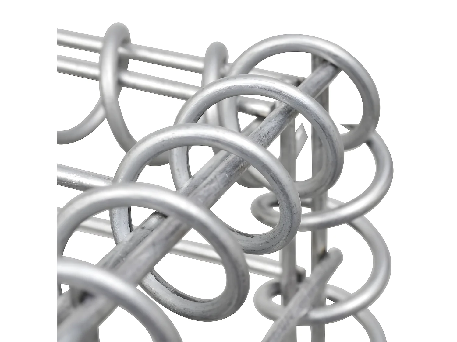 Cestas de muro de gaviones 3 uds acero galvanizado 25x25x197cm ES63044