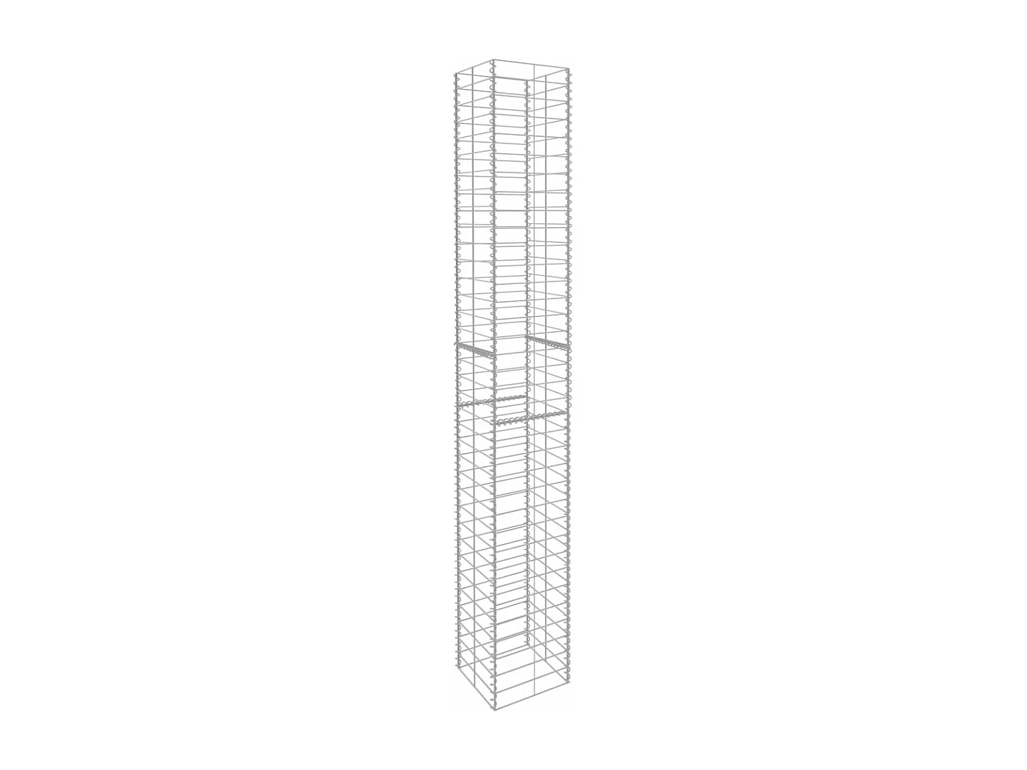 Murs de gabion 3 pcs Acier galvanisé 25 x 25 x 197 cm WVGQ1625