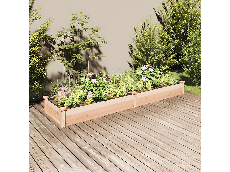 Jardinera arriate con forro madera maciza abeto 240x60x25 cm ES20108