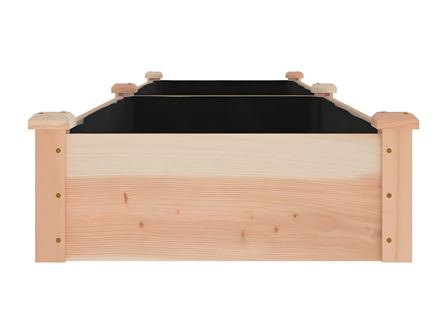 Plantenbak verhoogd met voering 240x60x25 cm massief vurenhout