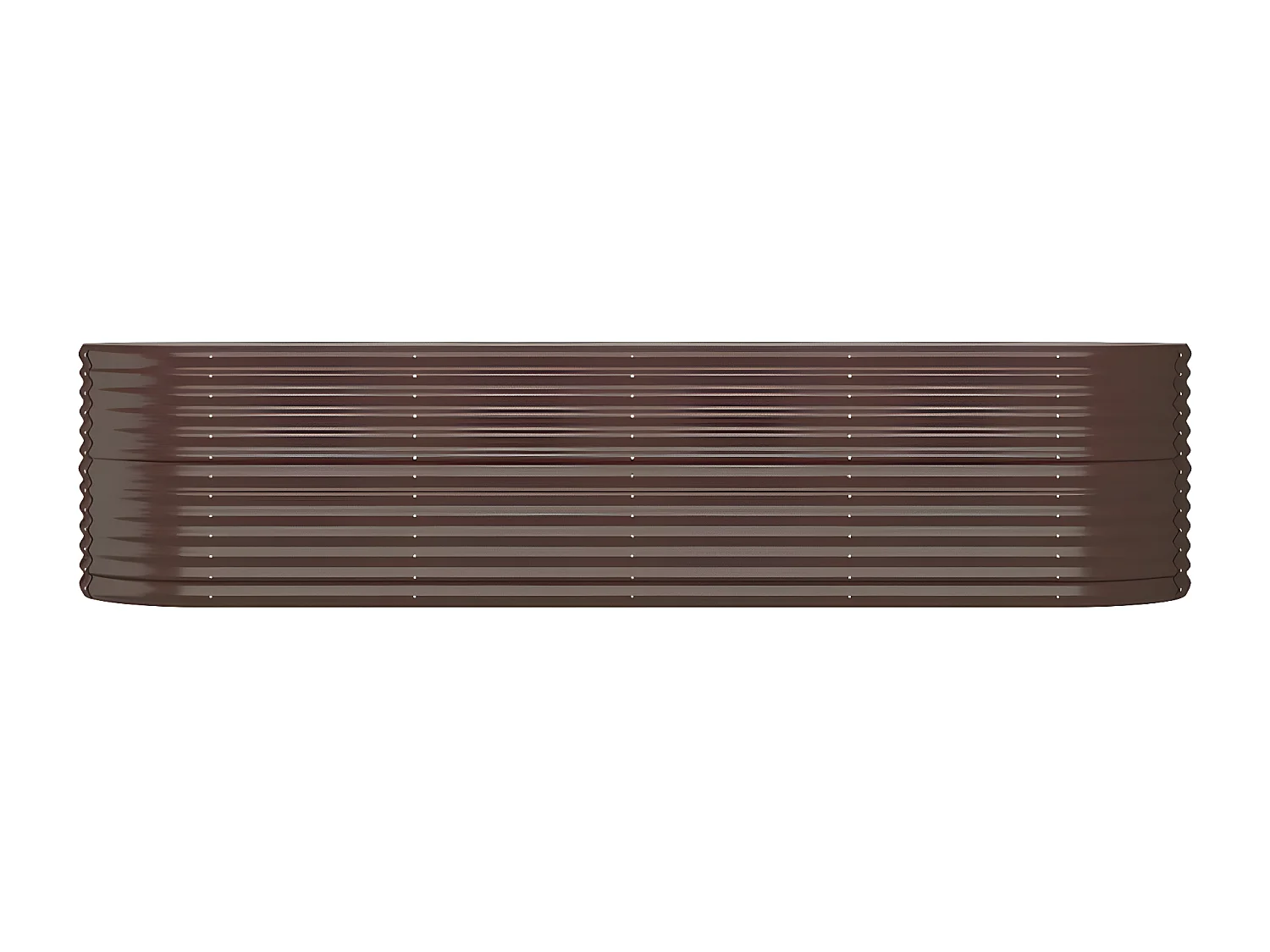 Jardinera arriate acero recubrimiento polvo marrón 296x80x68 cm ES98823