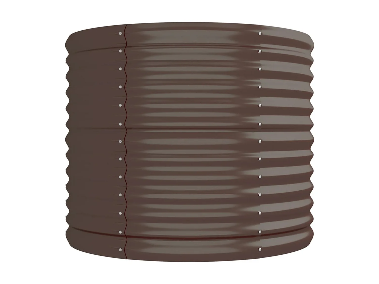 Jardinera arriate acero recubrimiento polvo marrón 296x80x68 cm ES98823