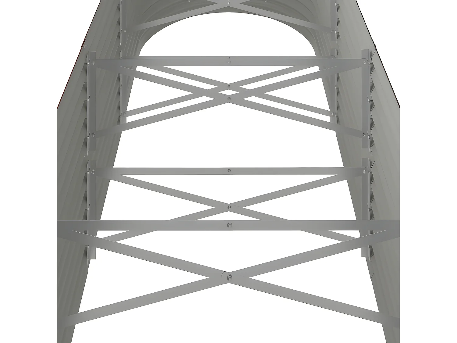 Jardinera arriate acero recubrimiento polvo marrón 296x80x68 cm ES98823