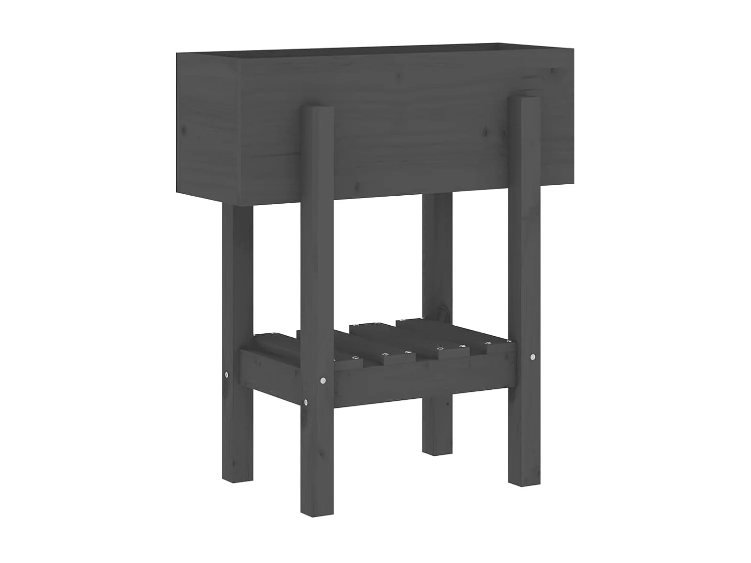 Vaso/floreira de jardim 62x30x69 cm pinho maciço cinzento PT685146