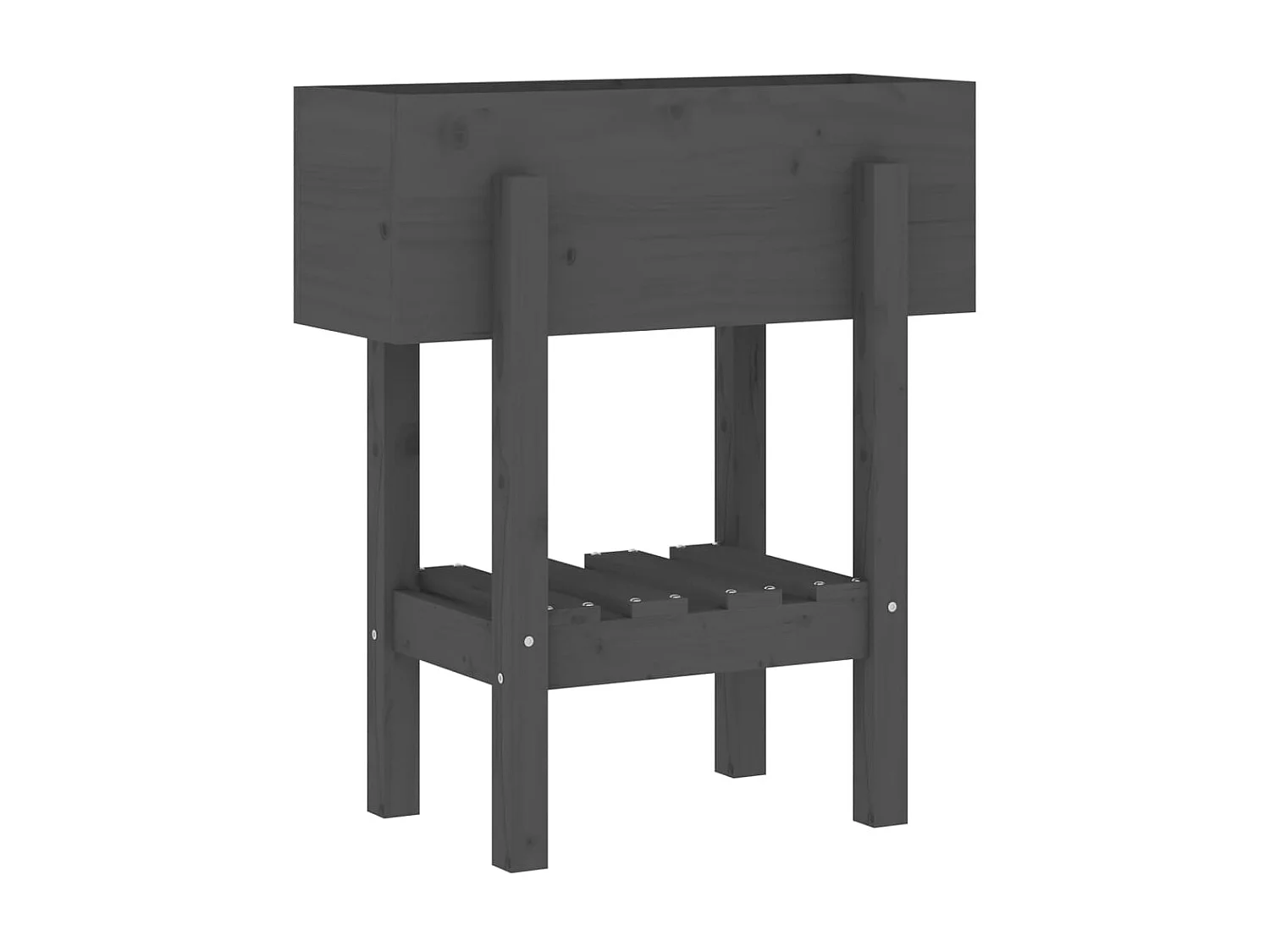 Jardinière gris 62x30x69 cm bois massif de pin  BE7564