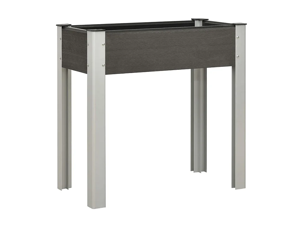Mesa de cultivo para jardín WPC gris 75x40x75 cm ES72508