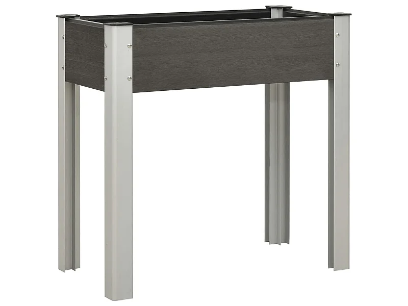 Mesa de cultivo para jardín WPC gris 75x40x75 cm ES72508
