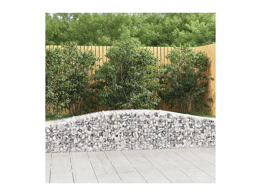 Panier de gabions arqué 400x50x40/60 cm Fer galvanisé WVGQ7609