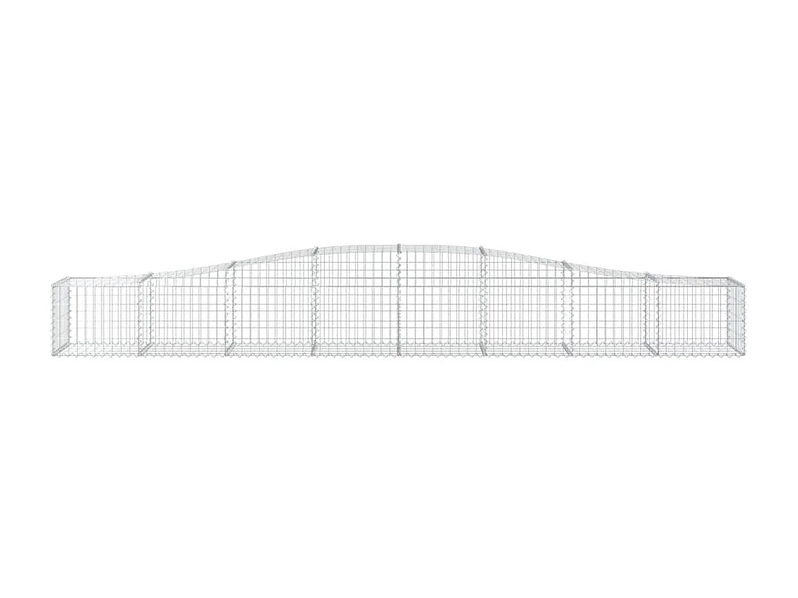 Panier de gabions arqué 400x50x40/60 cm Fer galvanisé WVGQ7609
