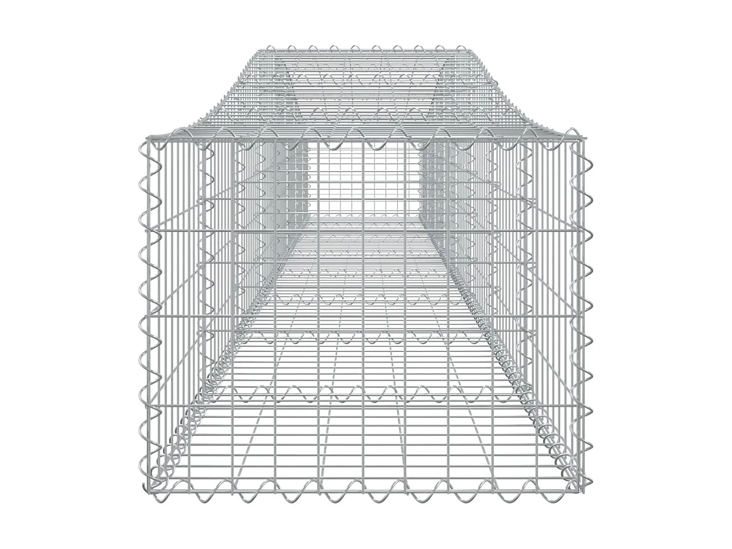 Panier de gabions arqué 400x50x40/60 cm Fer galvanisé WVGQ7609