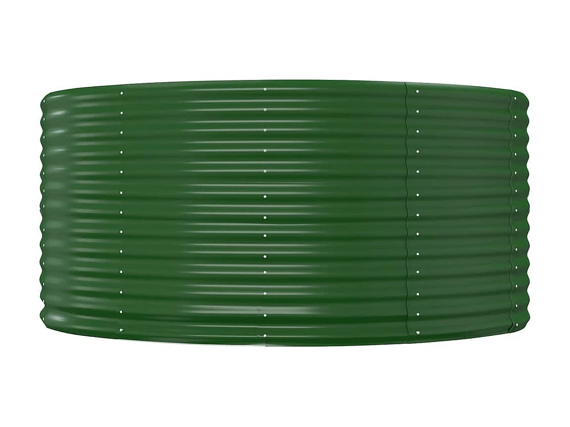 Jardinera arriate acero recubrimiento polvo verde 140x140x68 cm ES31648