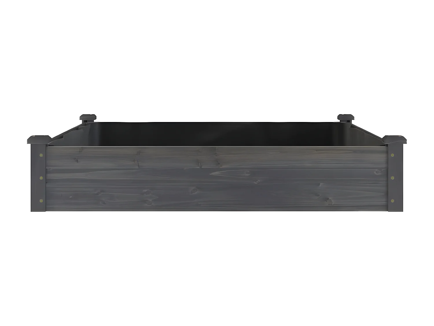 Jardinera arriate forro madera maciza abeto marrón 120x120x25cm ES23366